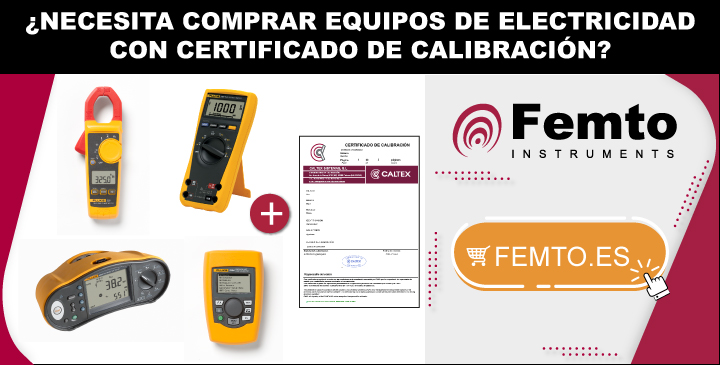 Pinzas amperimétricas con certificado de calibración ENAC