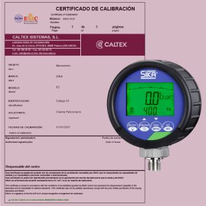 Calibracion de sensores de presión