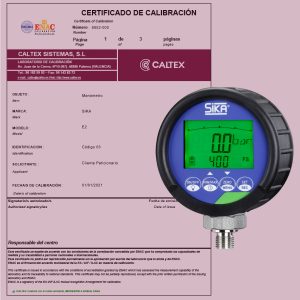 Calibracion de Manómetro