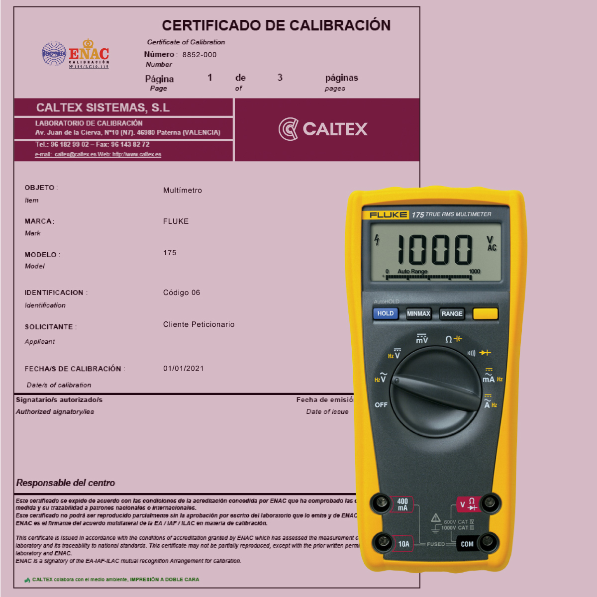 Calibración Pinza Amperimétrica - CALTEX