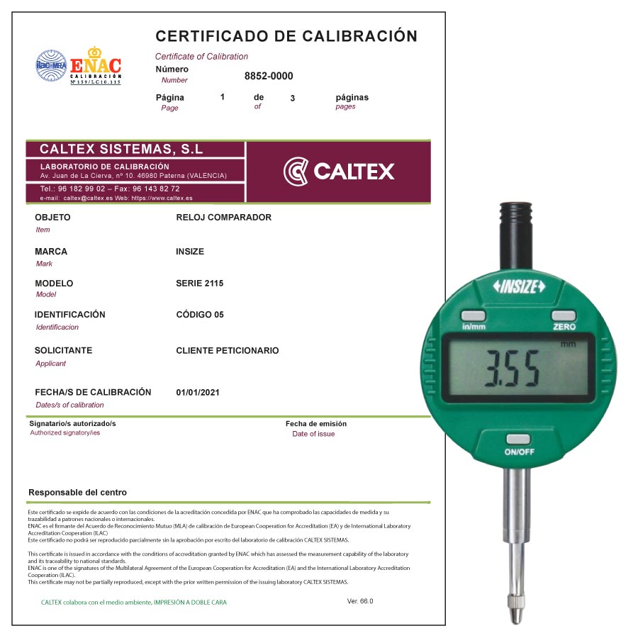 Calibracion de Comparadores - CALTEX