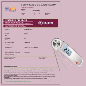 calibración termómetros Testo 104