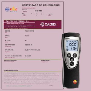 calibración termómetros Testo 922