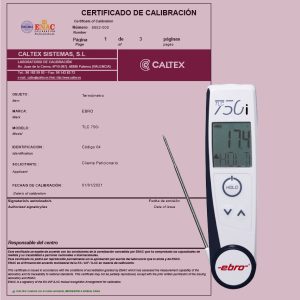 Certificados Calibración de termómetros