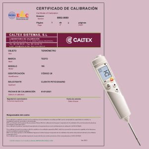 calibración termómetros Testo 106