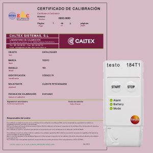 Calibración dataloggers Testo 184